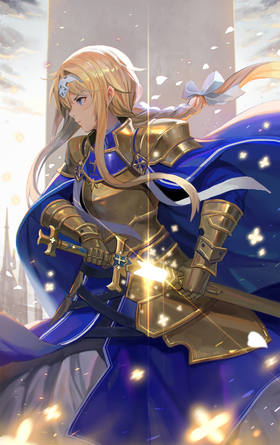 yande.re 613536 sample alice_zuberg armor sl86 sword sword_art_online sword_art_online_alicization.jpg